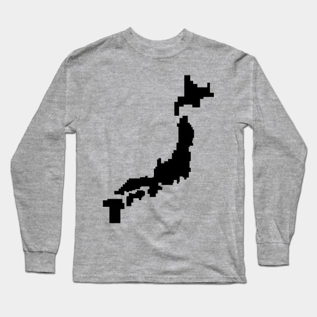 Japan Pixel Long Sleeve T-Shirt by ArtbyCorey